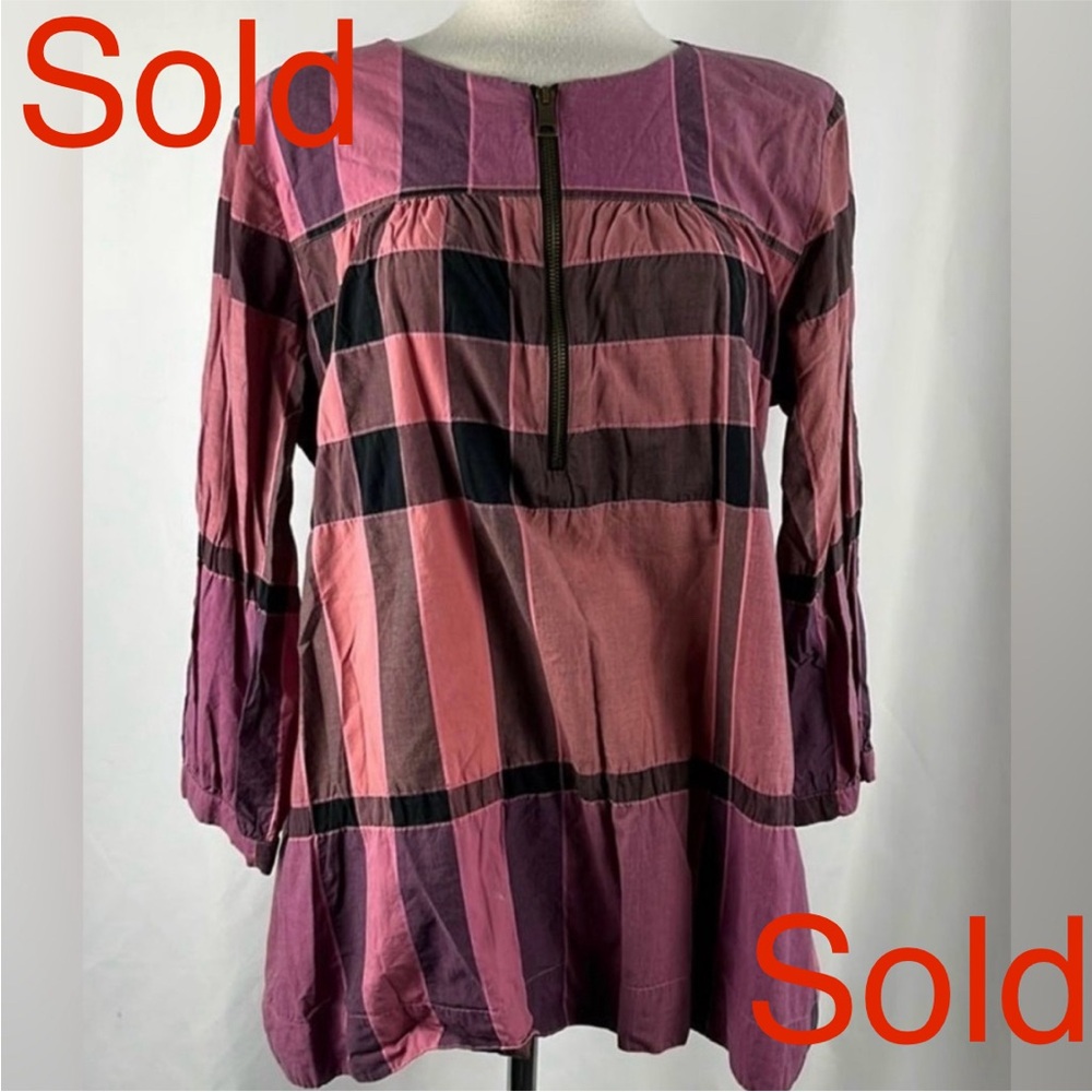 Burberry Brit Plum Plaid Tunic